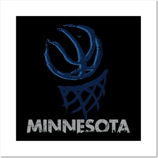 Vintage Minneapolis Minnesota B-Ball Basketball Game Fans Posters and Art